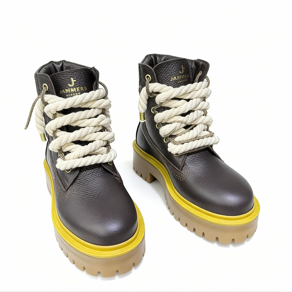 Jammers London Platform Stone Street Dark Brown Corda Beige