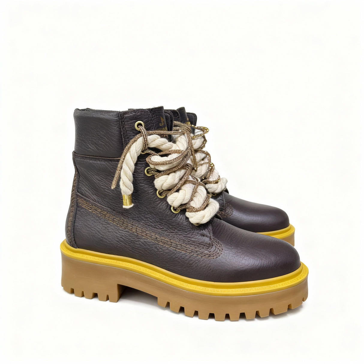 Jammers London Platform Stone Street Dark Brown Corda e Brillantini