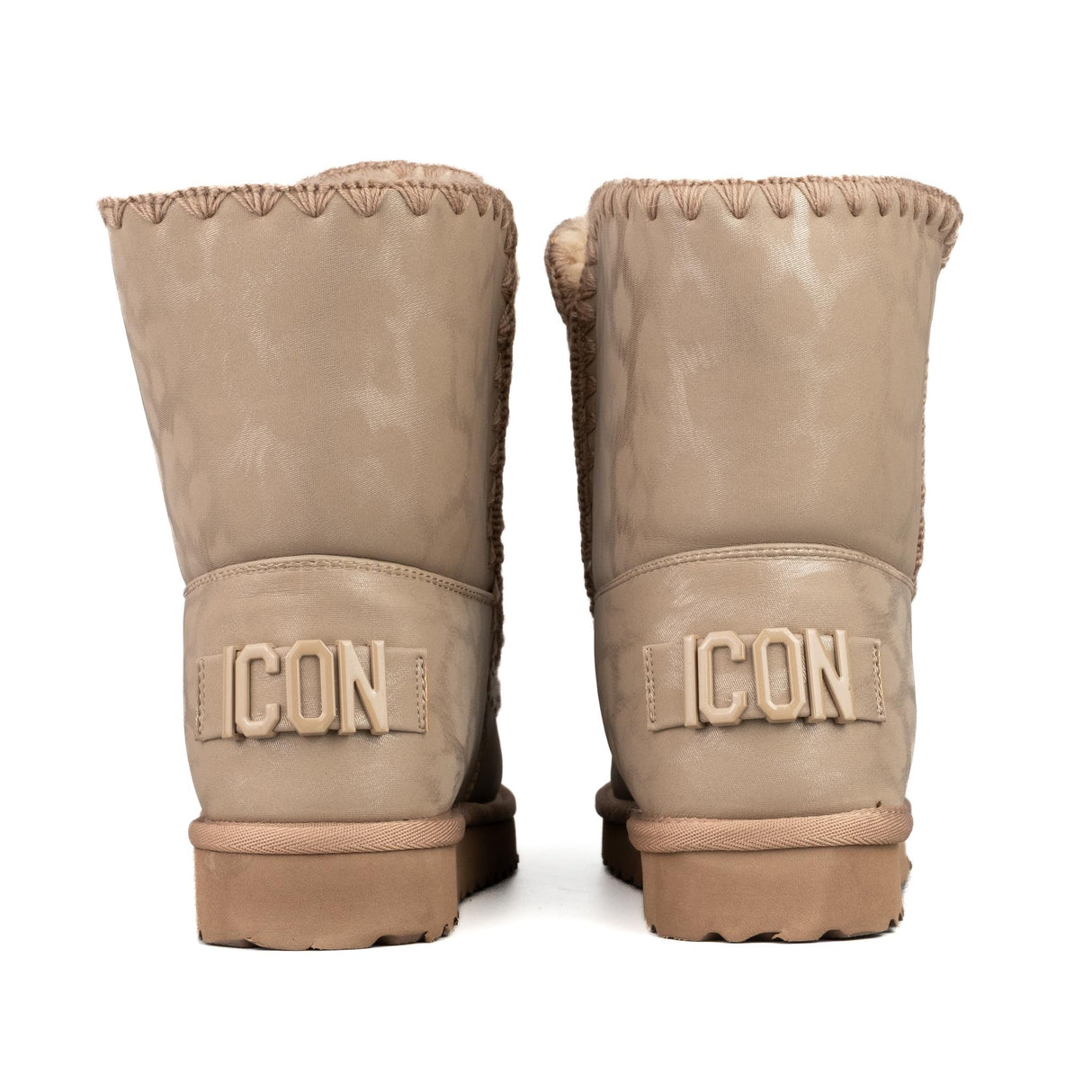 ICON Stivaletto Pelliccia Ecopelle Tortora Animalier IC05267SD