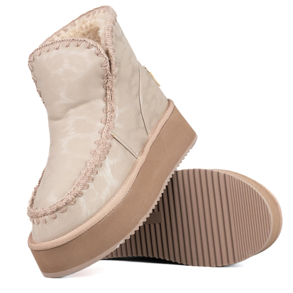 ICON Stivale Platform Pelliccia Tortora Animalier IC05266SD