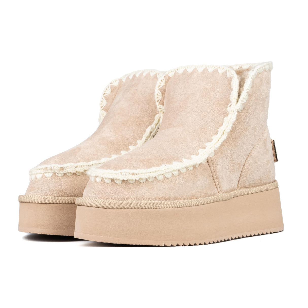 ICON Stivale Platform Pelliccia Beige IC05265SD