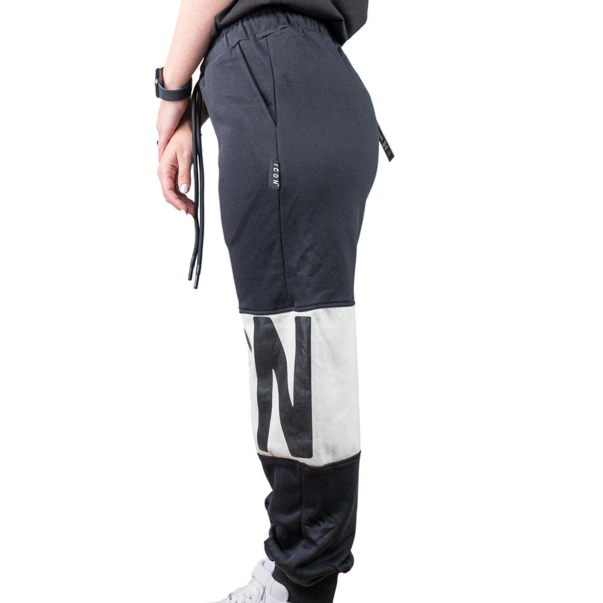 ICON Pantalone Logo Nero ICDF2W6P007