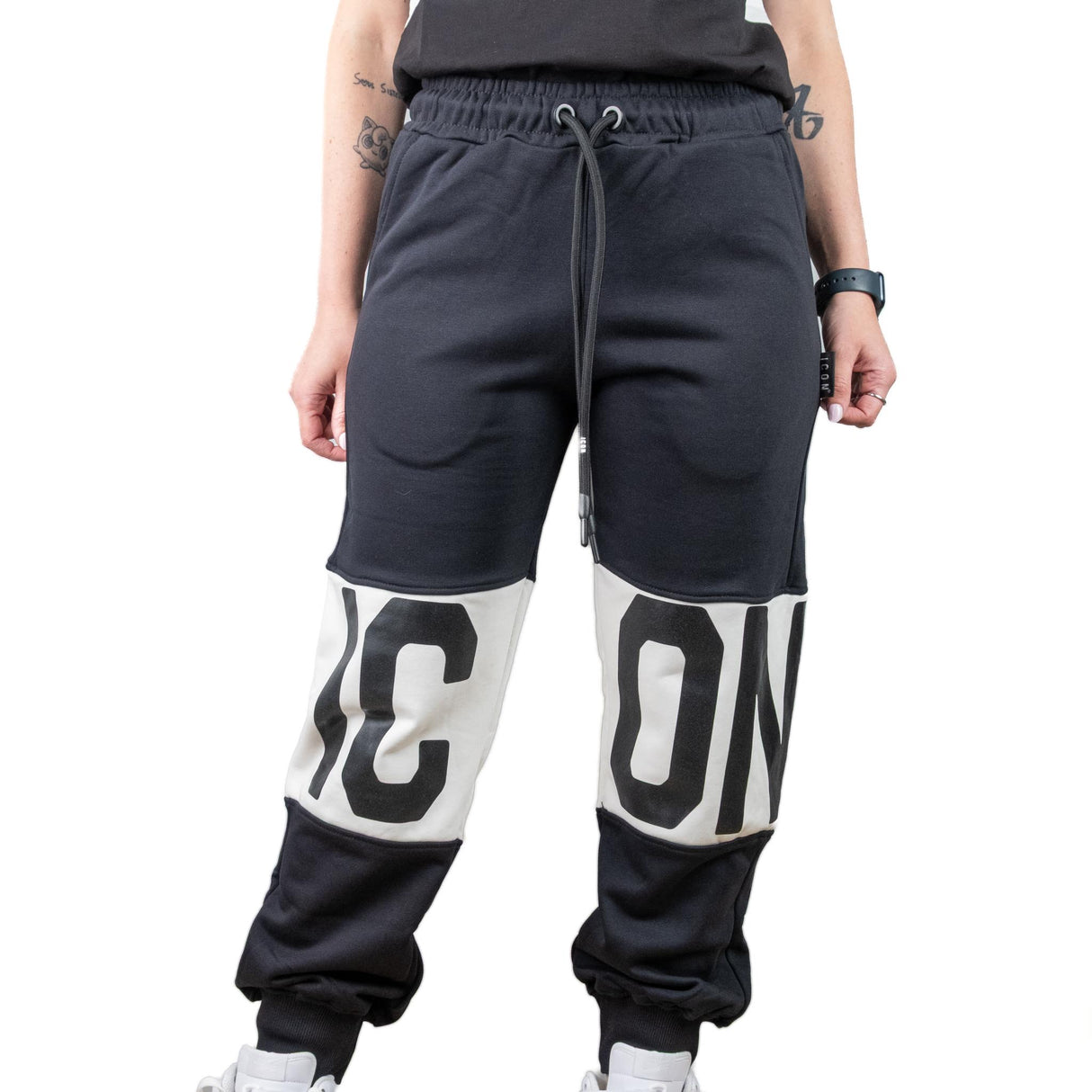 ICON Pantalone Logo Nero ICDF2W6P007