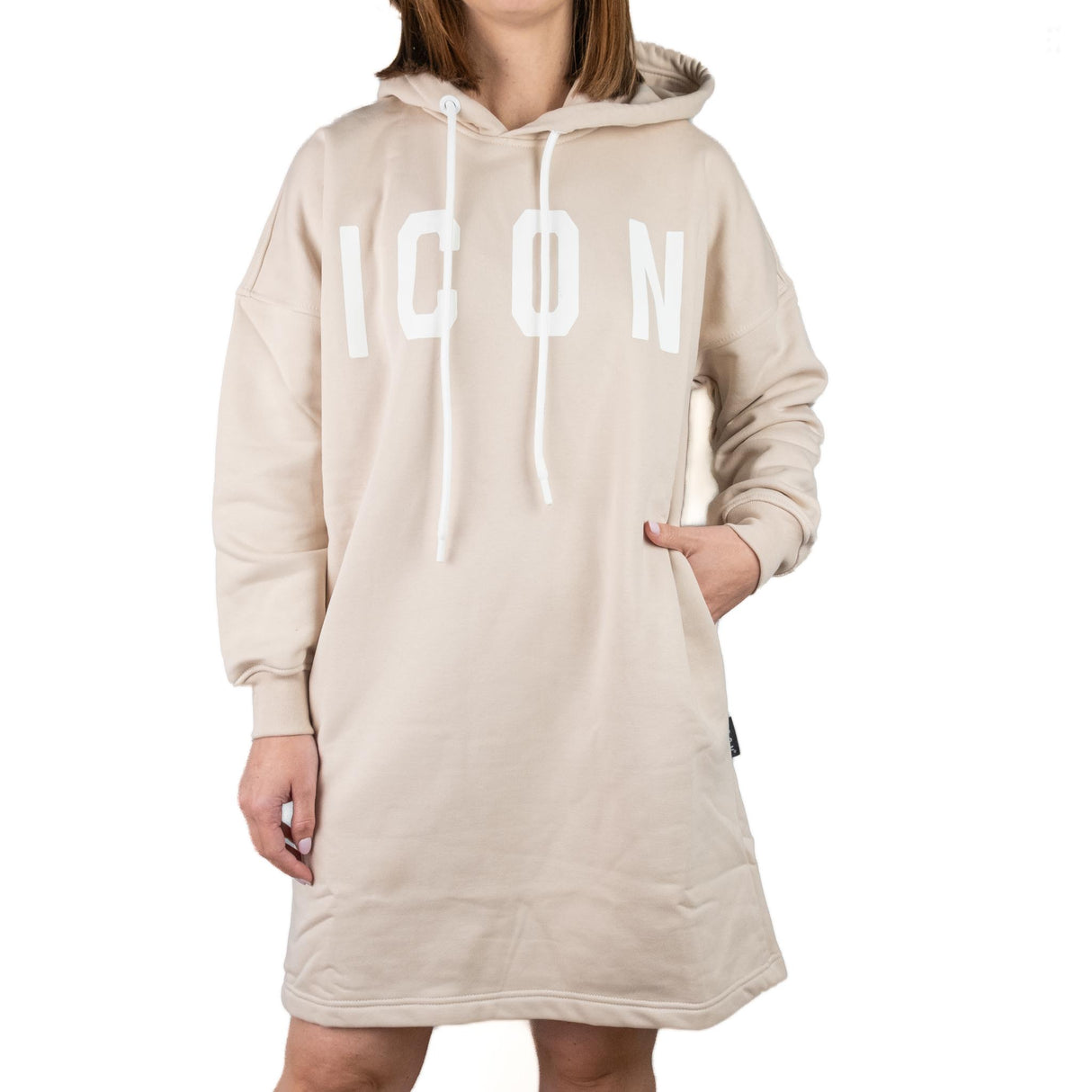 ICON Vestito Cappuccio Beige ICDF2W6F008