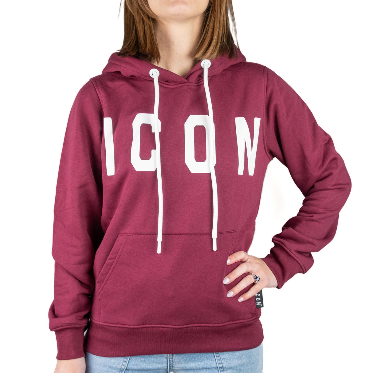 ICON Felpa Cappuccio Bordeaux ICDF2W6F001