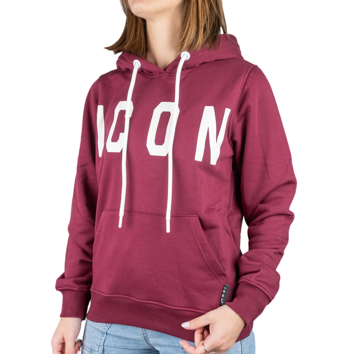 ICON Felpa Cappuccio Bordeaux ICDF2W6F001