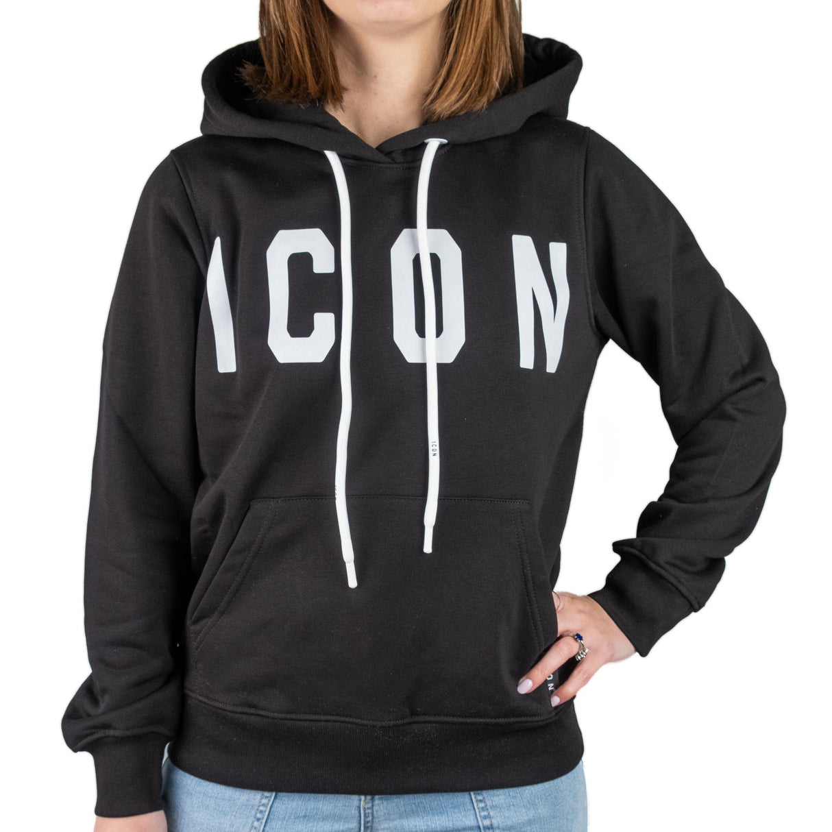 ICON Felpa Cappuccio Nero ICDF2W6F001