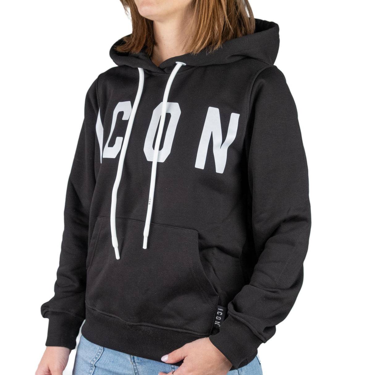 ICON Felpa Cappuccio Nero ICDF2W6F001