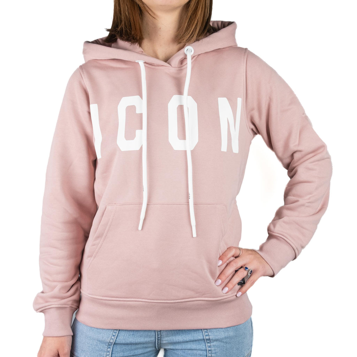 ICON Felpa Cappuccio Rosa ICDF2W6F001