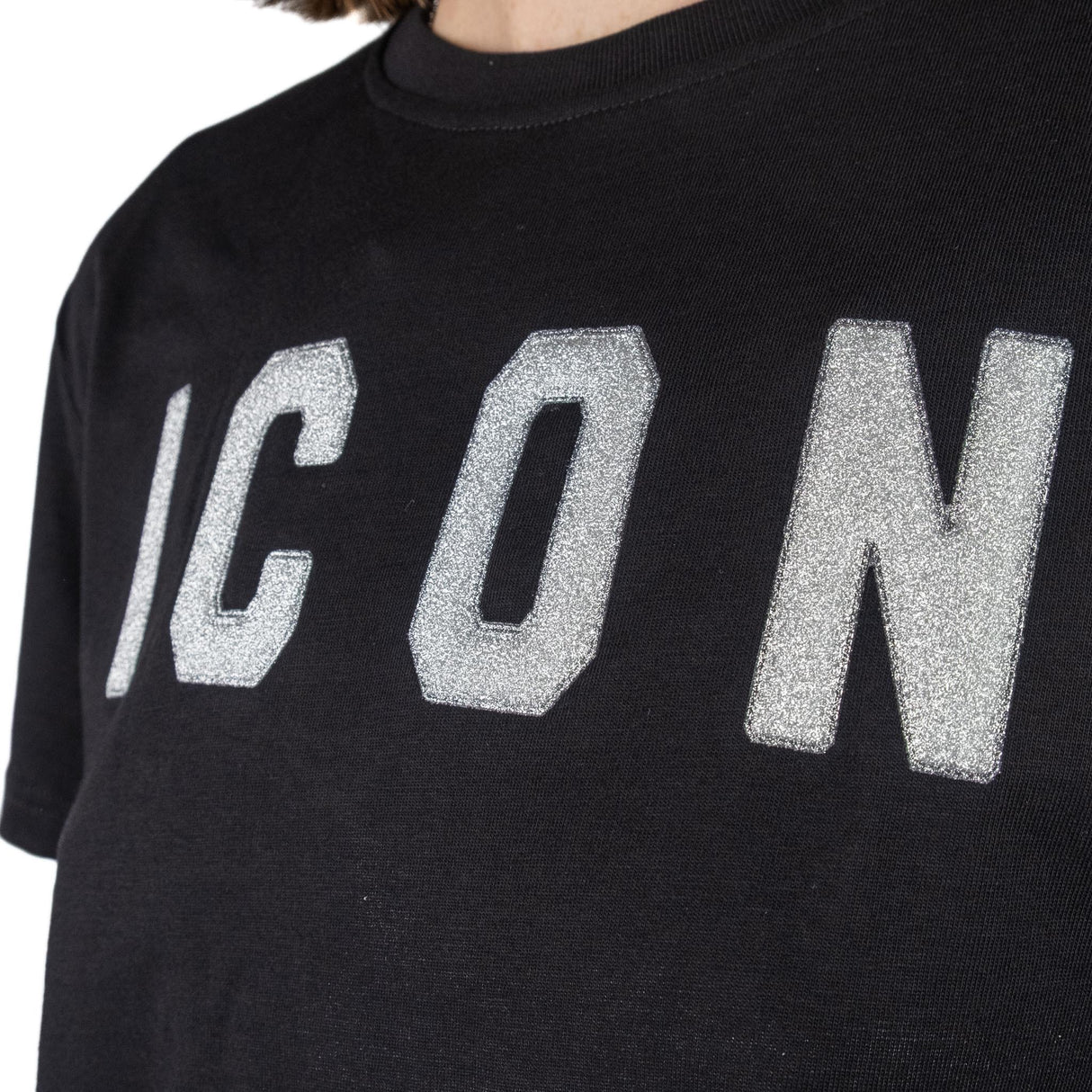 ICON T-shirt Logo Glitter Nero ICDF2W6T009