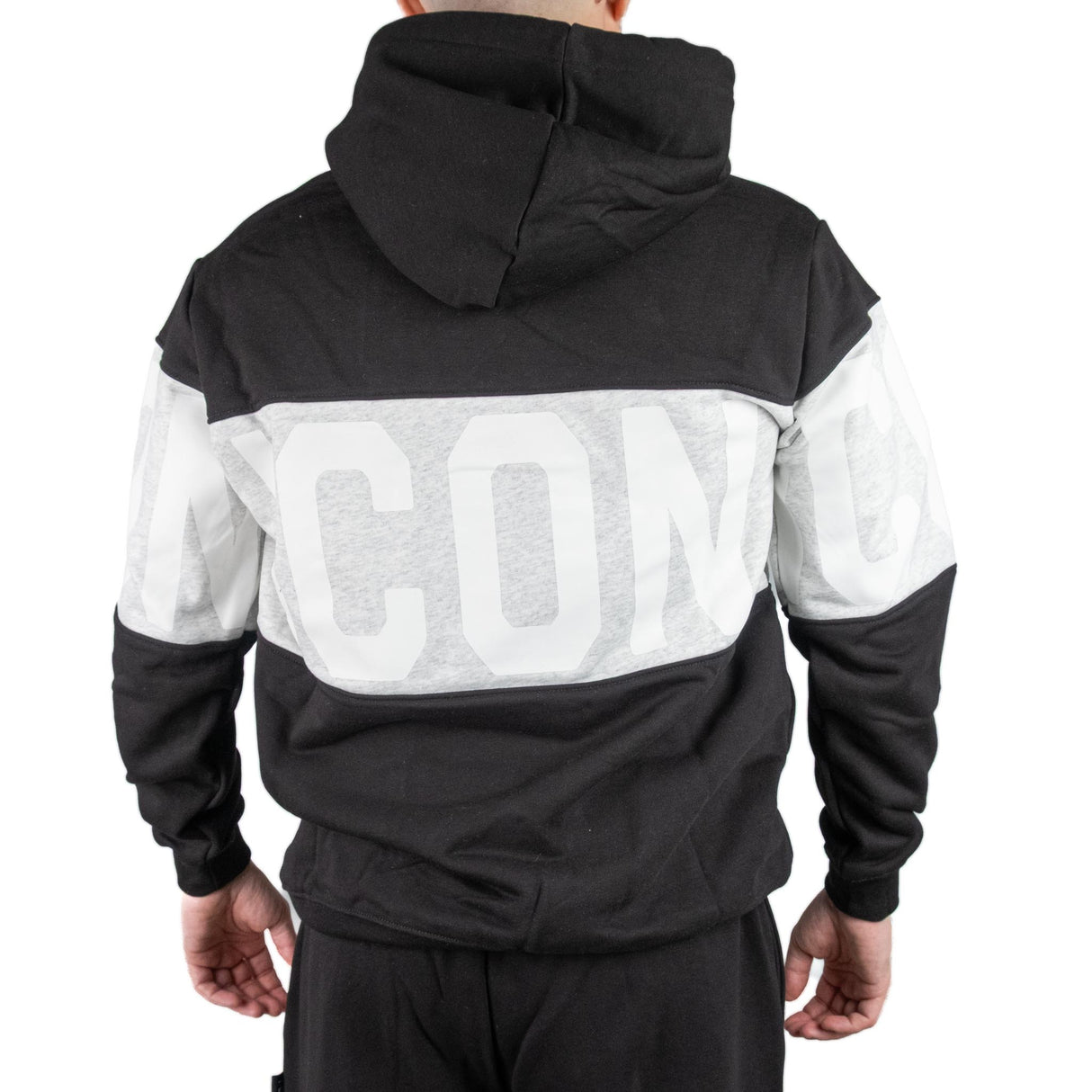 ICON Felpa Con Cappuccio Nero / Grigio ICUF2W6F010