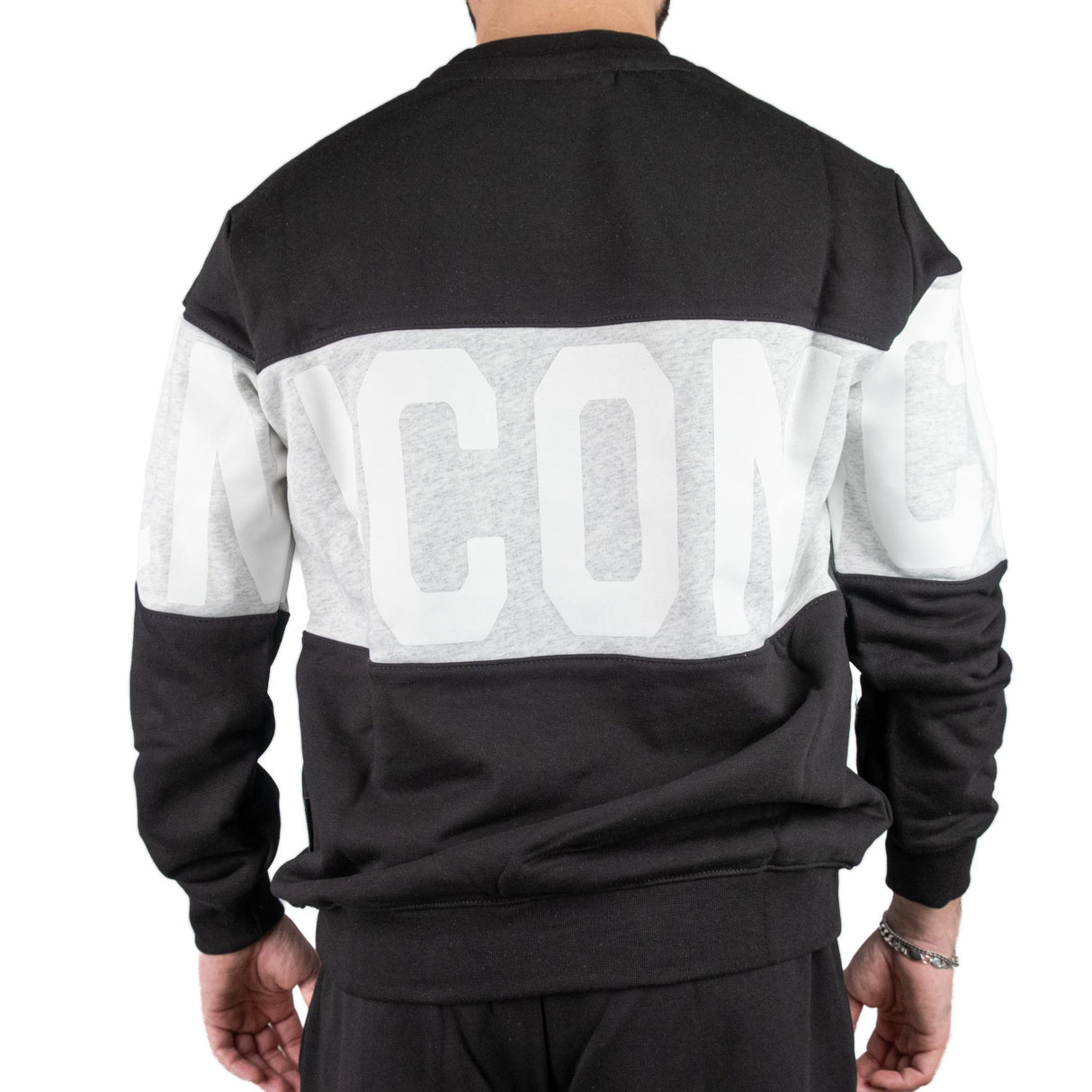 ICON Felpa Girocollo Nero / Grigio ICUF2W6F011