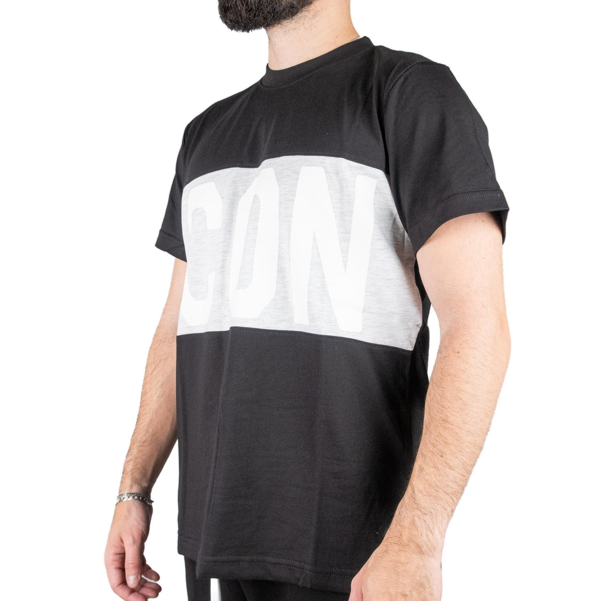 ICON T-shirt Logo Grande Nero / Grigio ICUF2W6T009