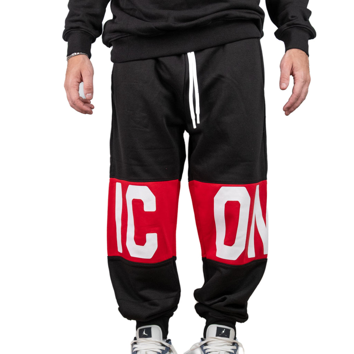 ICON Pantalone Nero / Rosso ICUF2W6P004