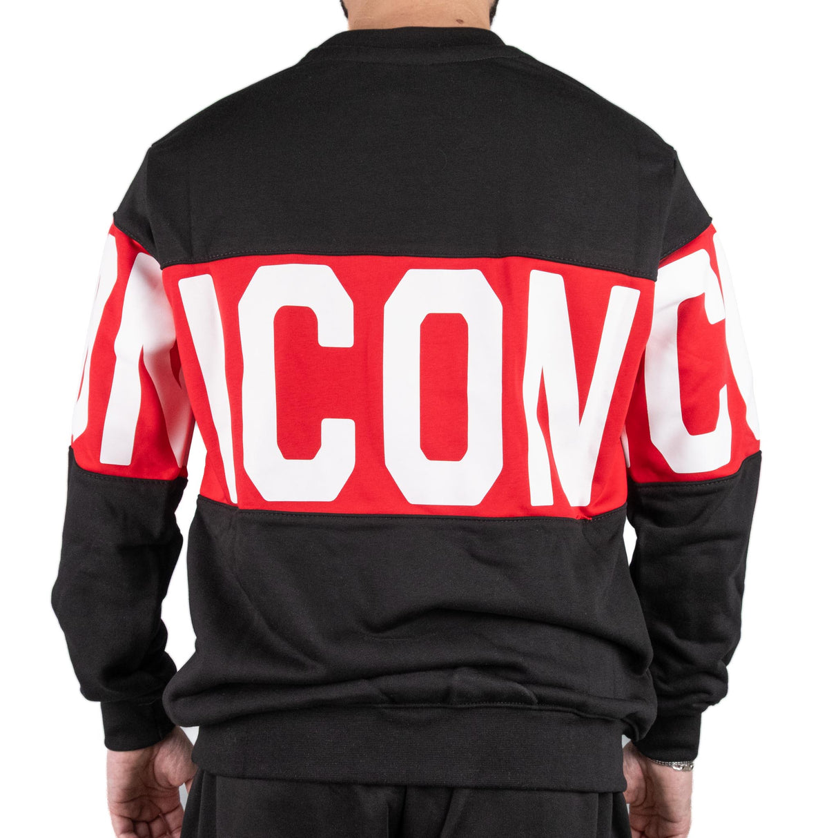 ICON Felpa Girocollo Nero / Rosso ICUF2W6F011