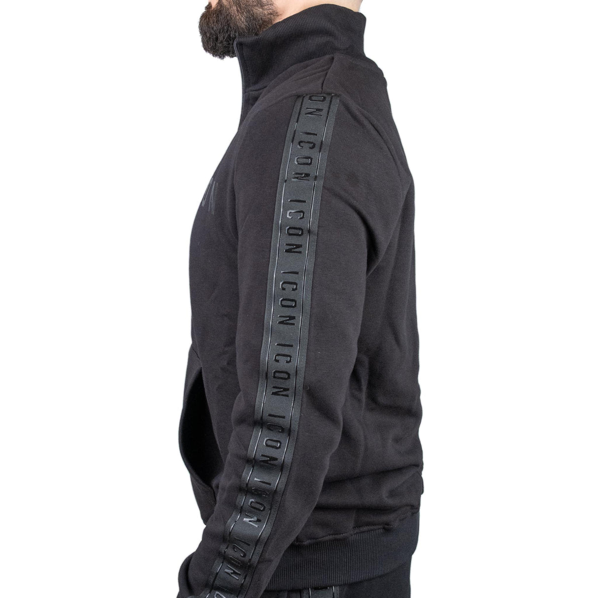 ICON Felpa Zip Nero / Nero ICUF2W6F058