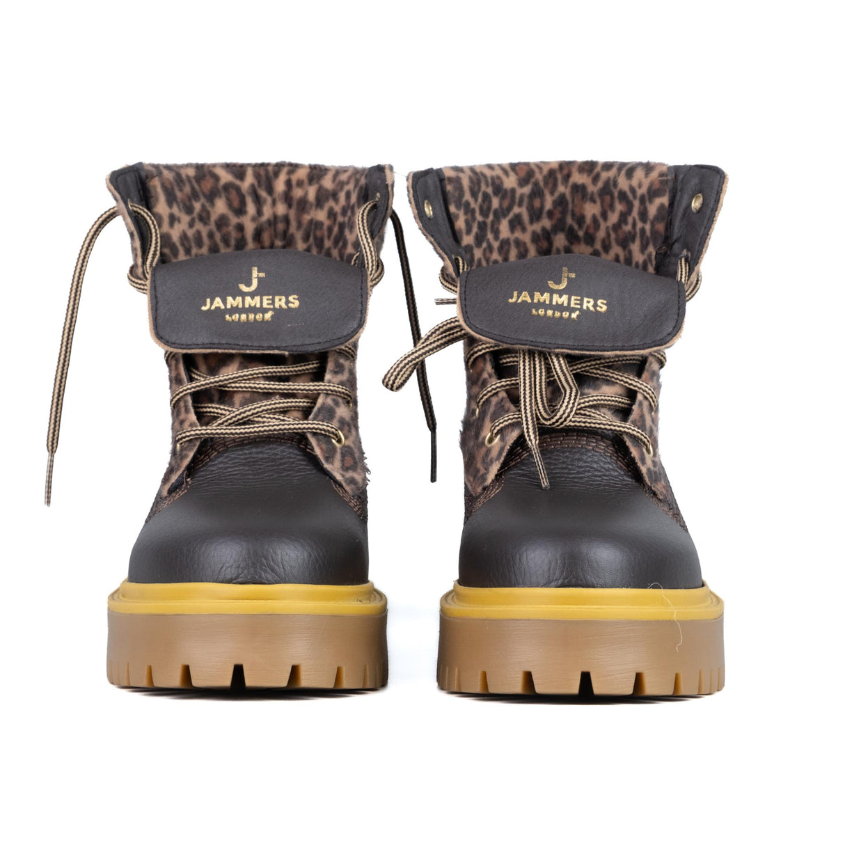Jammers London Platform Stone Street Dark Brown Leopard