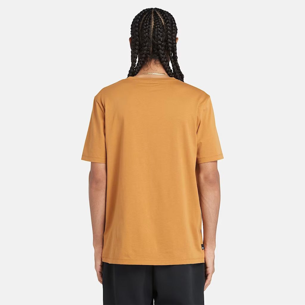 Timberland T-shirt con Logo Lineare Giallo TB0A5UPQ P47