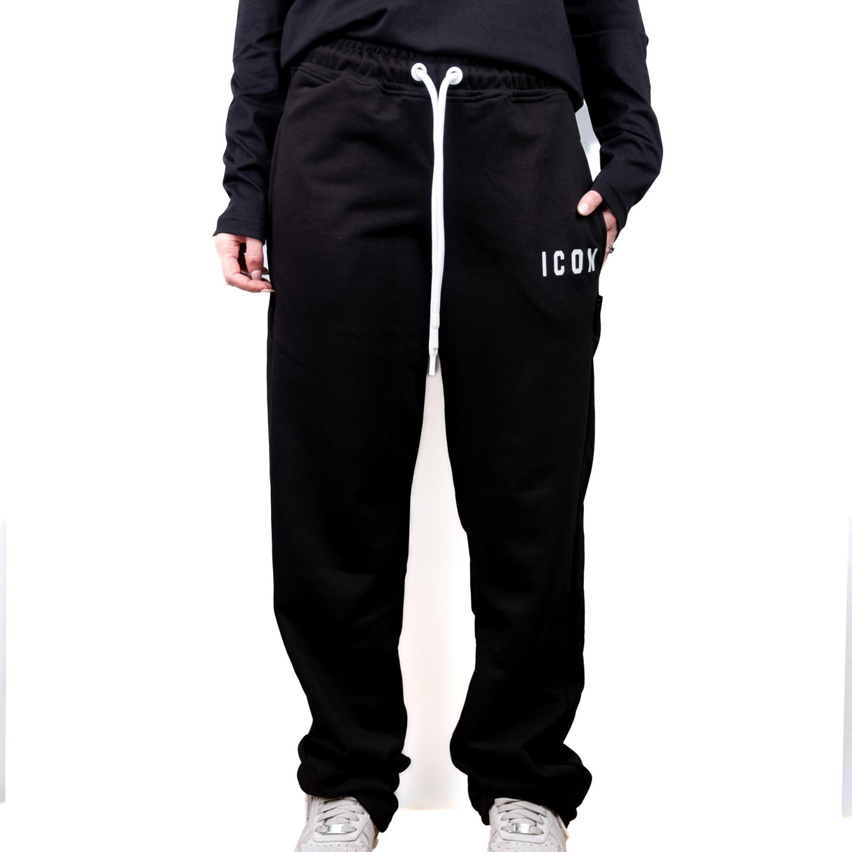 ICON Pantalone Largo Nero ICDF2W6P001