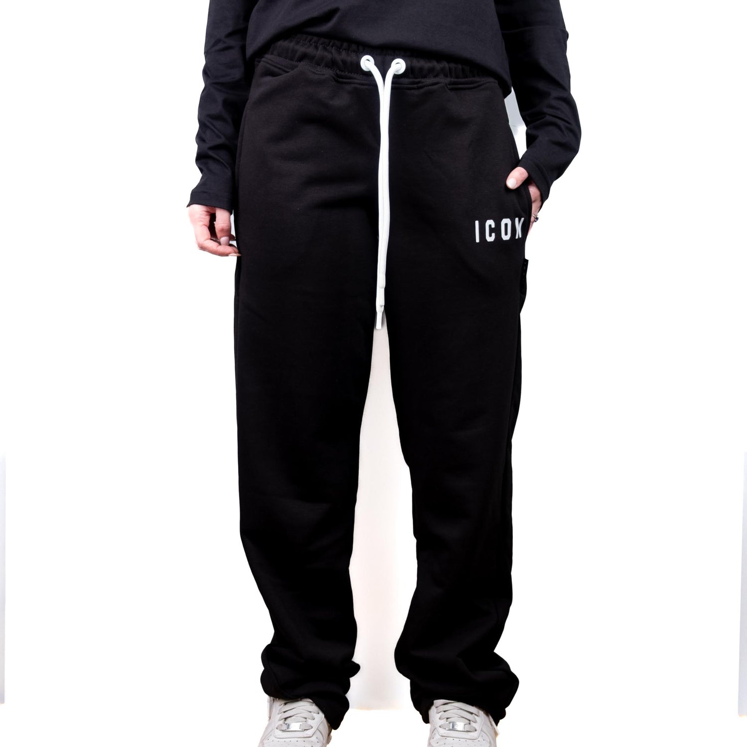 ICON Pantalone Largo Nero ICDF2W6P001