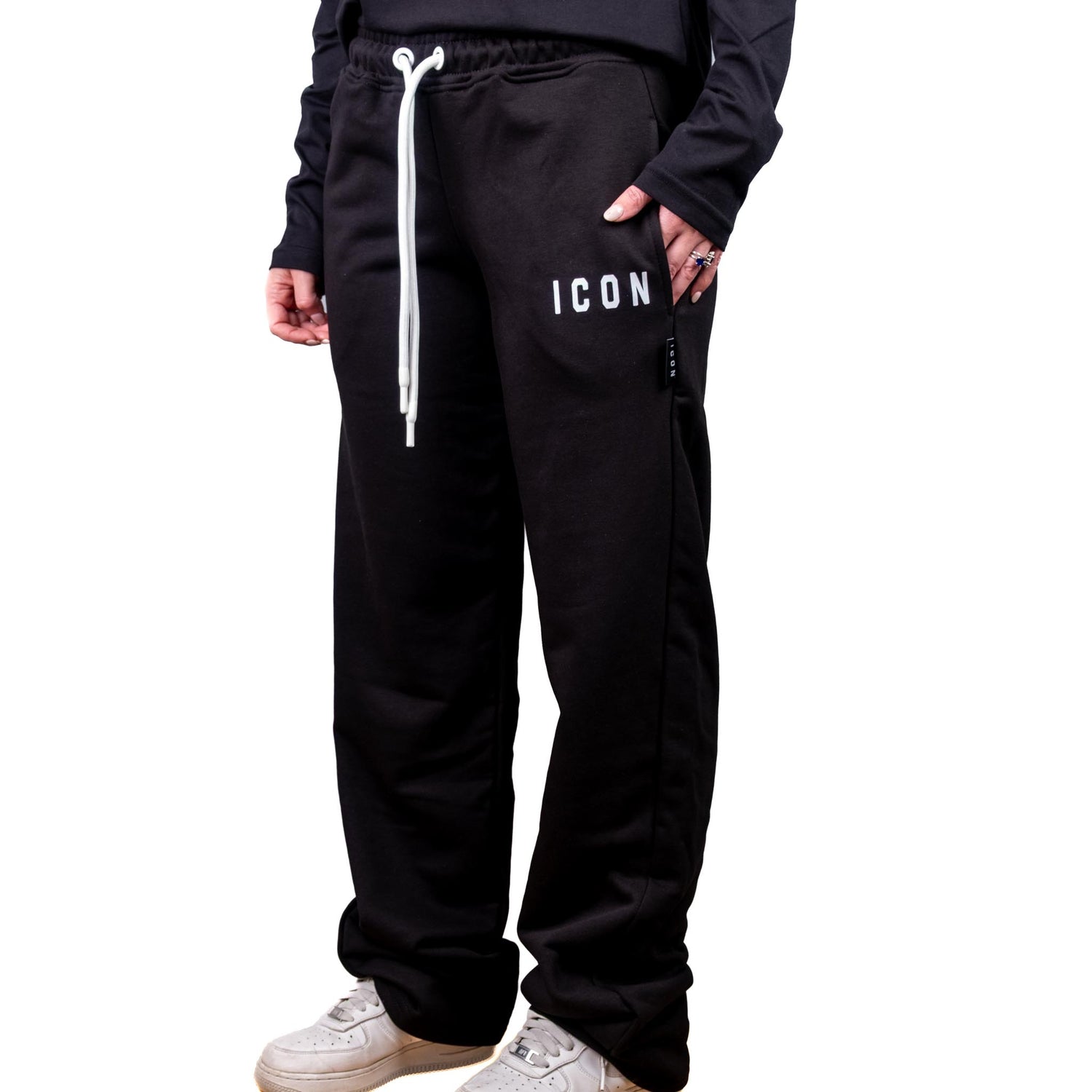 ICON Pantalone Largo Nero ICDF2W6P001
