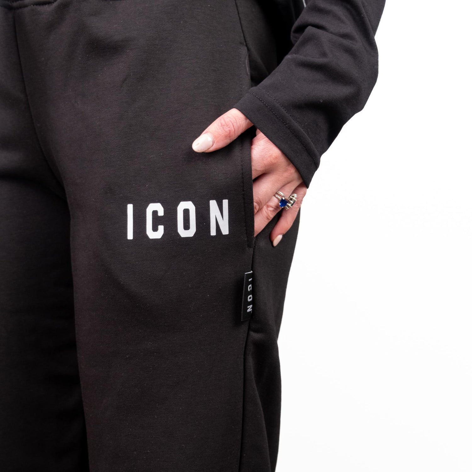 ICON Pantalone Largo Nero ICDF2W6P001