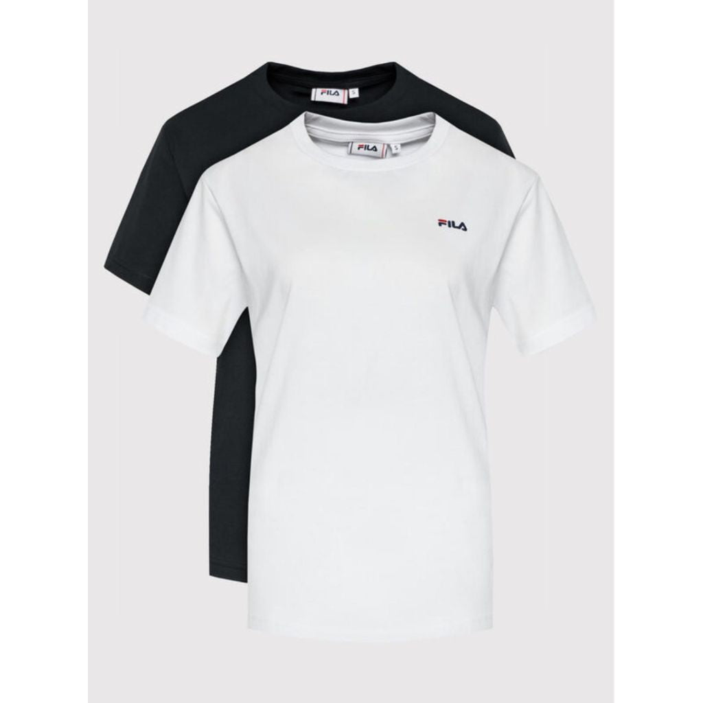Fila Bari Pack 2 T-shirt Bianco e Nero Faw0139 83072