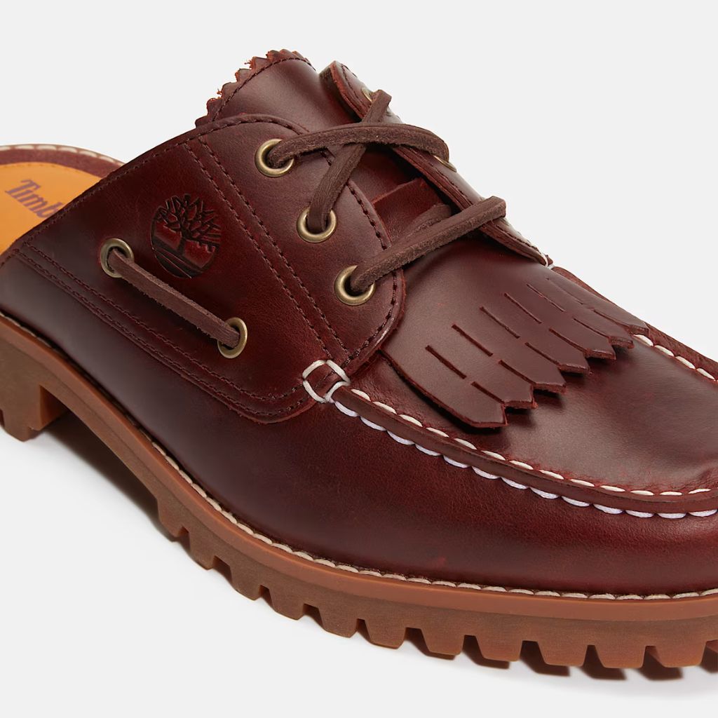 Sabot mule Timberland Authentic Bordeaux donna - pelle premium e fodera ReBOTL riciclata