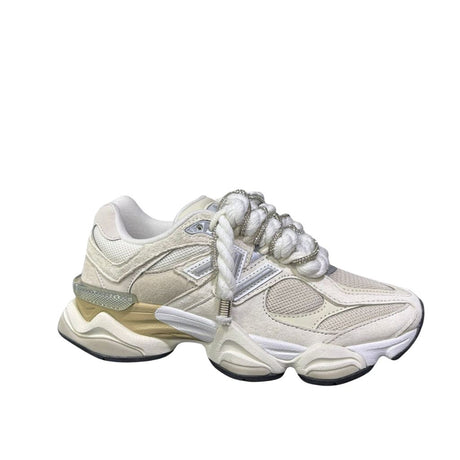 New Balance 9060 Sea Salt Moonbeam Corda e Brillantini U9060WHT