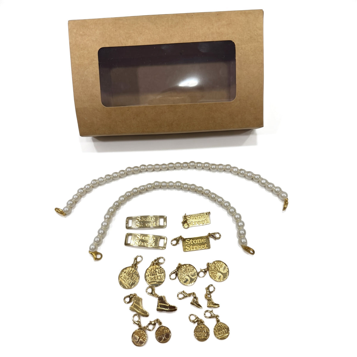 Kit Perle e Charms Oro con la sua confezione