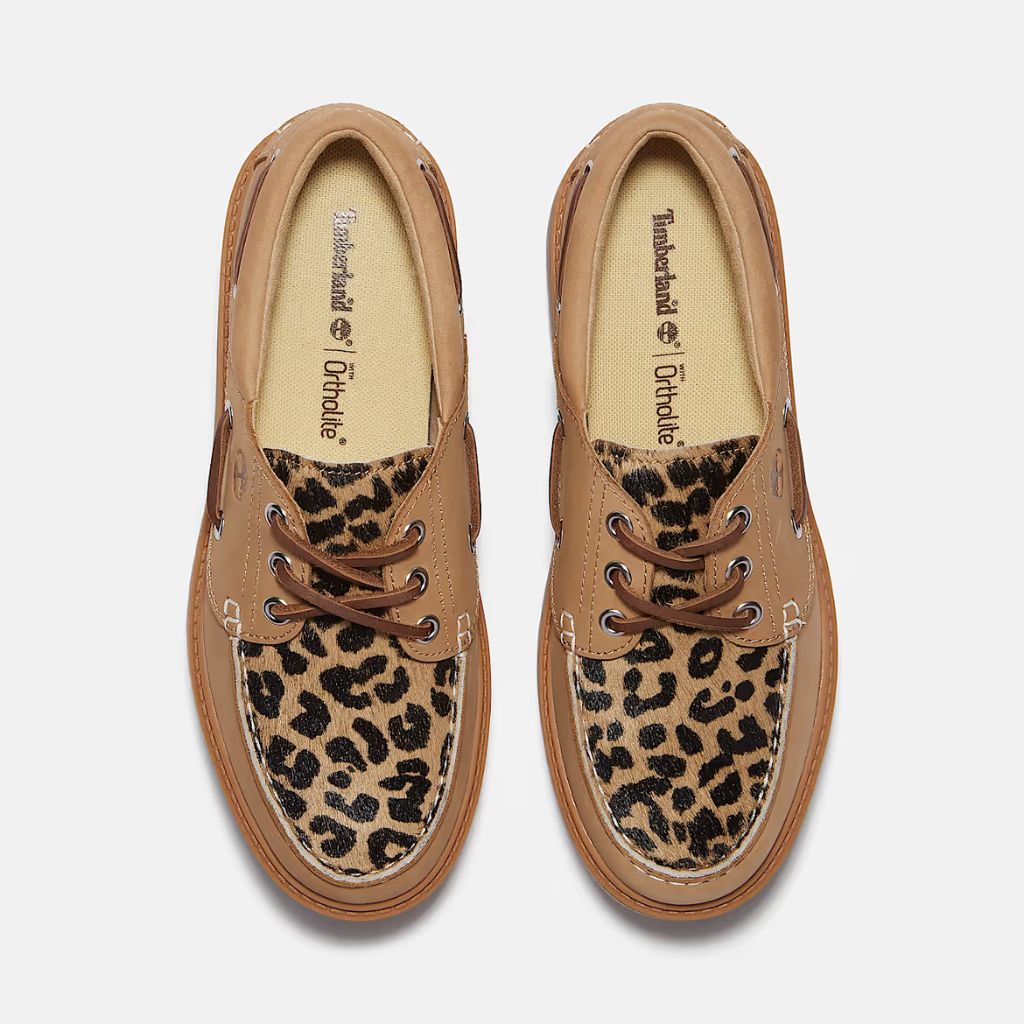 Timberland Scarpa da Barca Platform Stone Street Beige/Leopardo TB0A2GVF EN3
