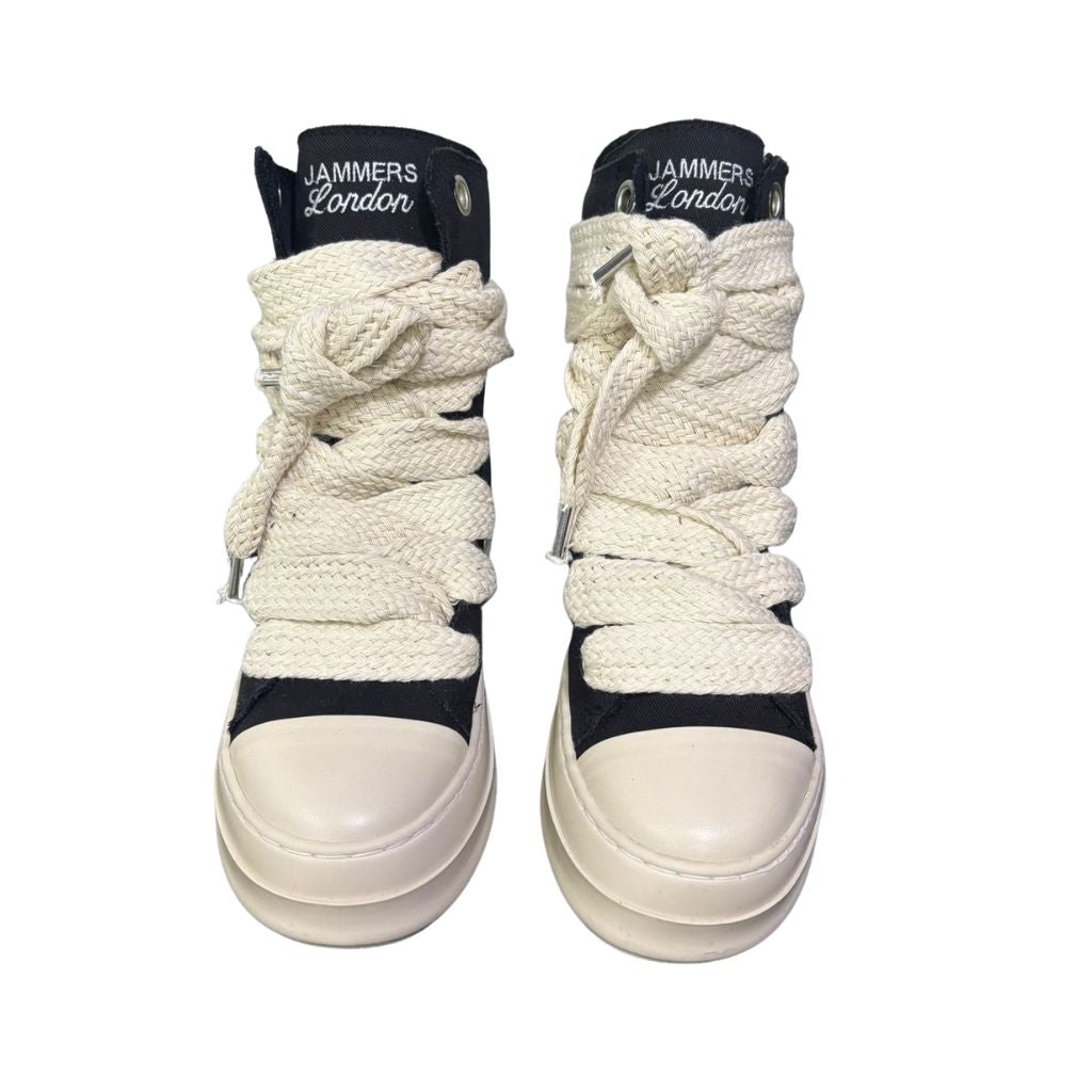 Jammers London Tore Over Tela Nero Laccio Doppio Fondo Beige