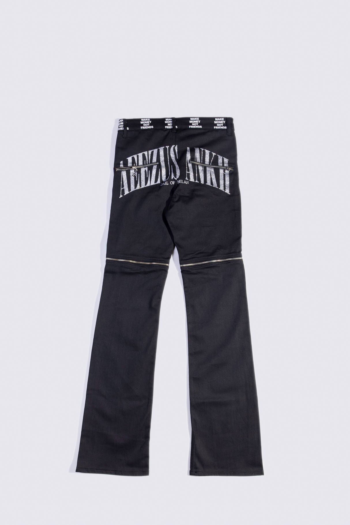 Make Money Not Friends Pantalone Zip Nero/argento Ae5