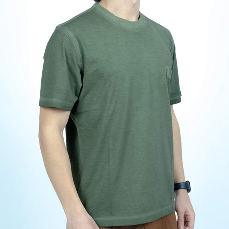 T-Shirt Pitone Taschino Filo Di Scozia Verde