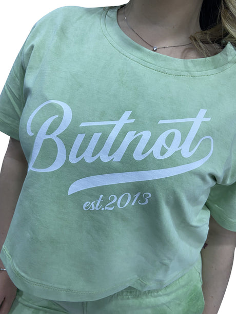 Butnot T-shirt Crop Firma Verde D739