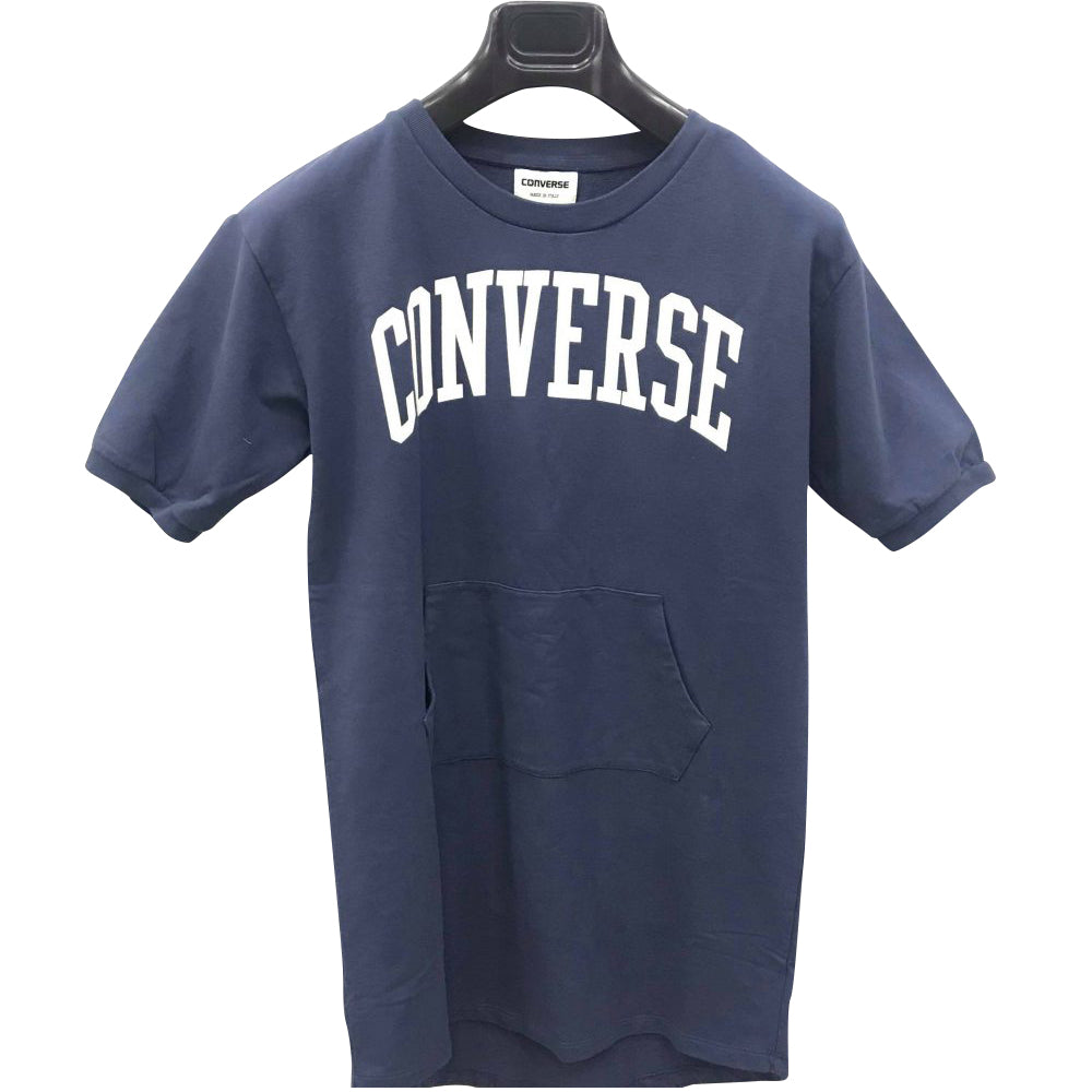Converse T-shirt Blue Scritta Bianca 7577 410