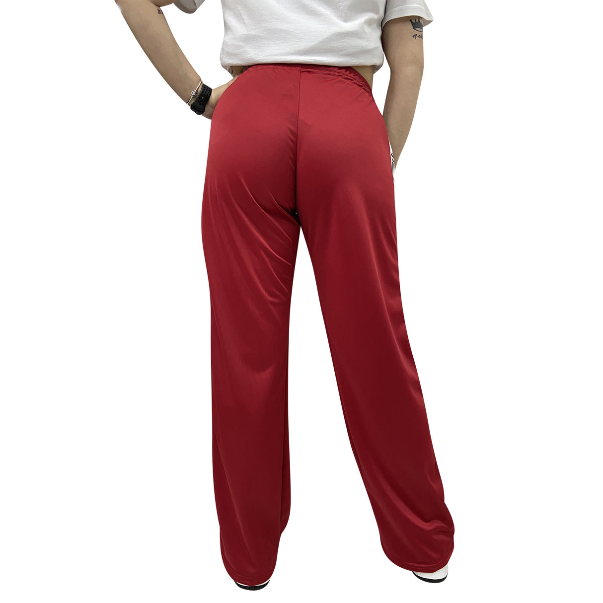 Butnot Pantalone a Zampa con Bande Laterali Rosso D700