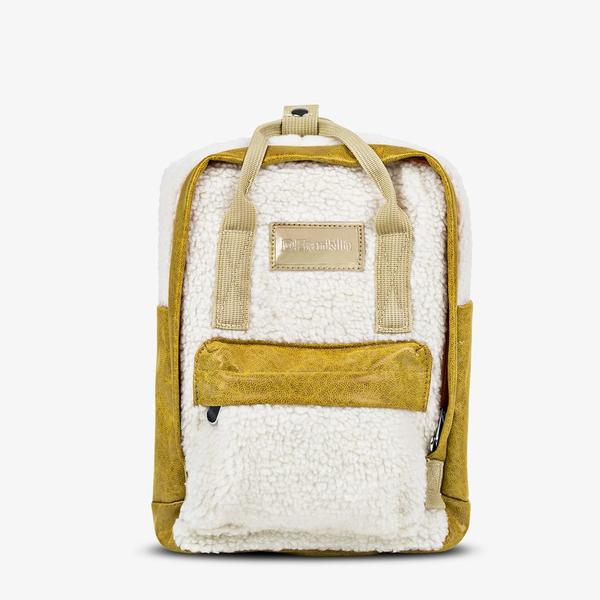 D.franklin Abby Backpack Fleece Beige / Mustard
