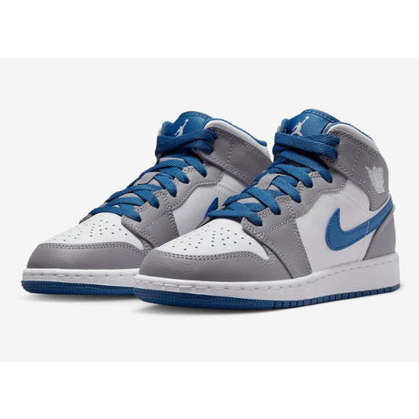 Jordan 1 Mid True Blue Cement (GS) Dq8423 014