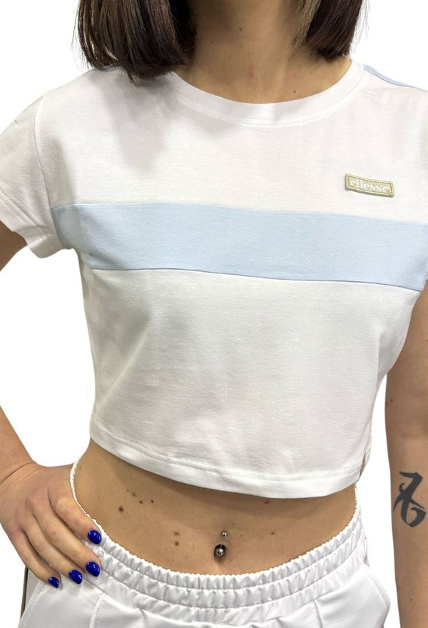 Ellesse T-shirt Crop Bianco Ehw202s25 001A