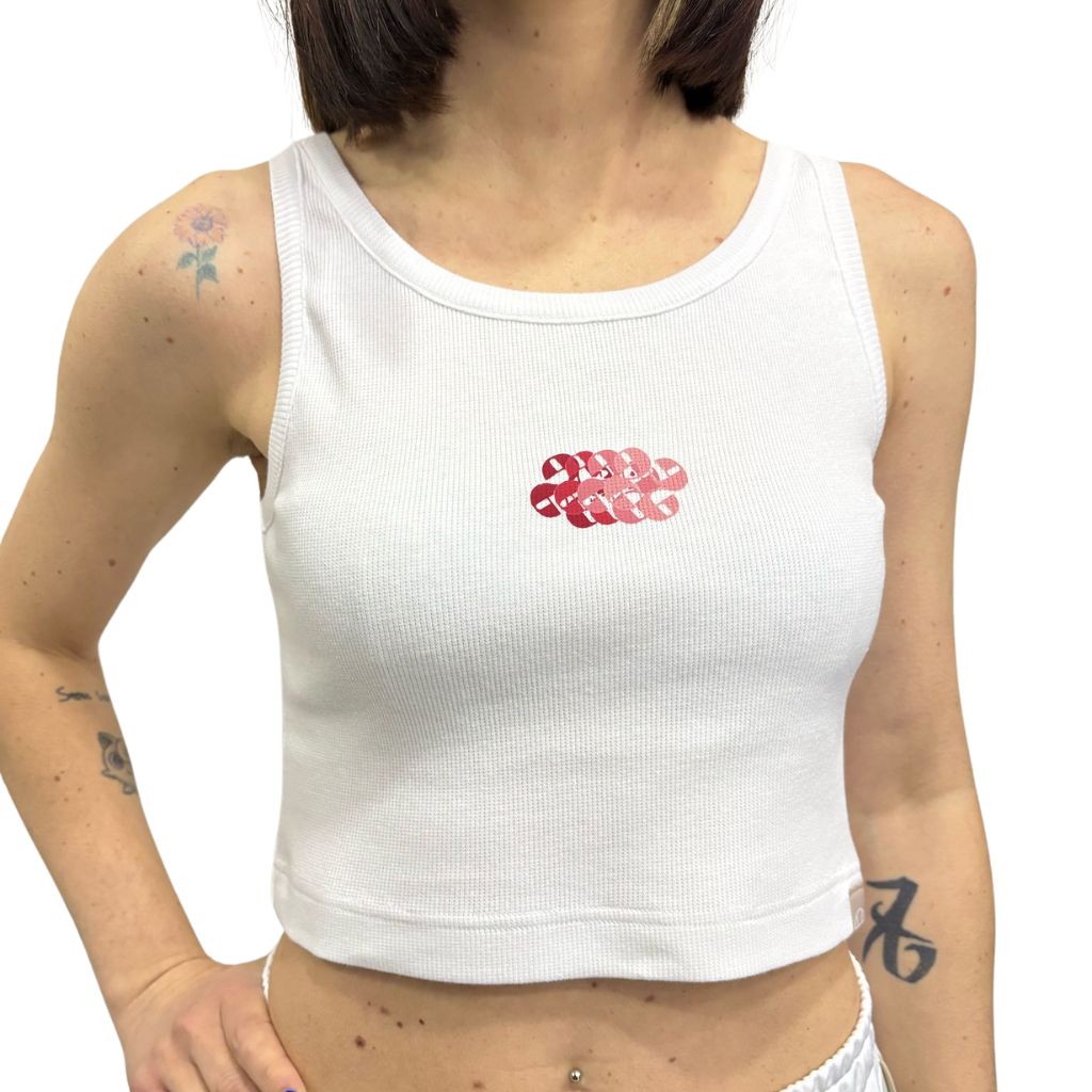 Ellesse Top a Costine Bianco Ehw204s25 001A