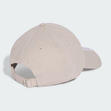 Cappello da baseball Adidas beige con visiera curva