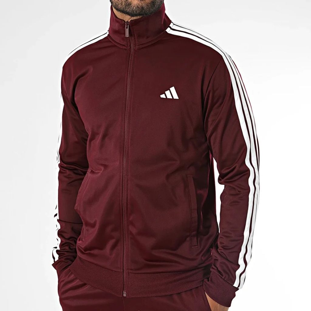 Tuta completa da uomo Adidas Dayready bordeaux