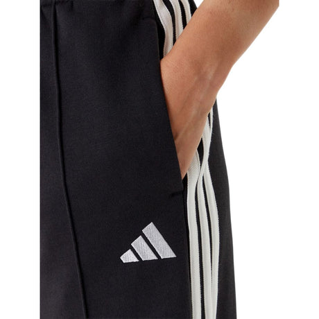 Tuta completa adidas nera con felpa con zip e pantalone ampio