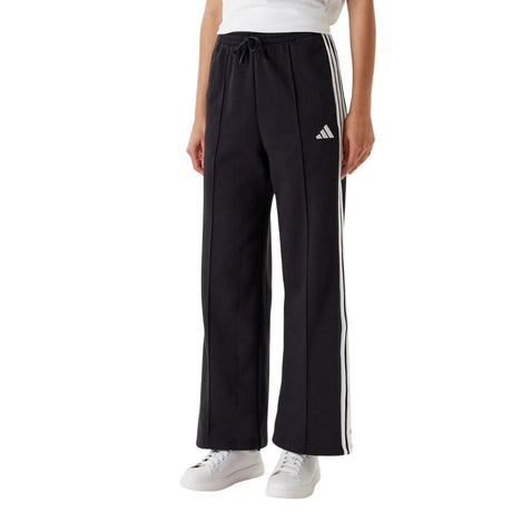 Tuta completa adidas nera con felpa con zip e pantalone ampio