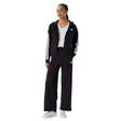 Tuta completa adidas nera con felpa con zip e pantalone ampio
