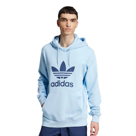 Felpa da uomo Adidas Originals Classics azzurra con cappuccio