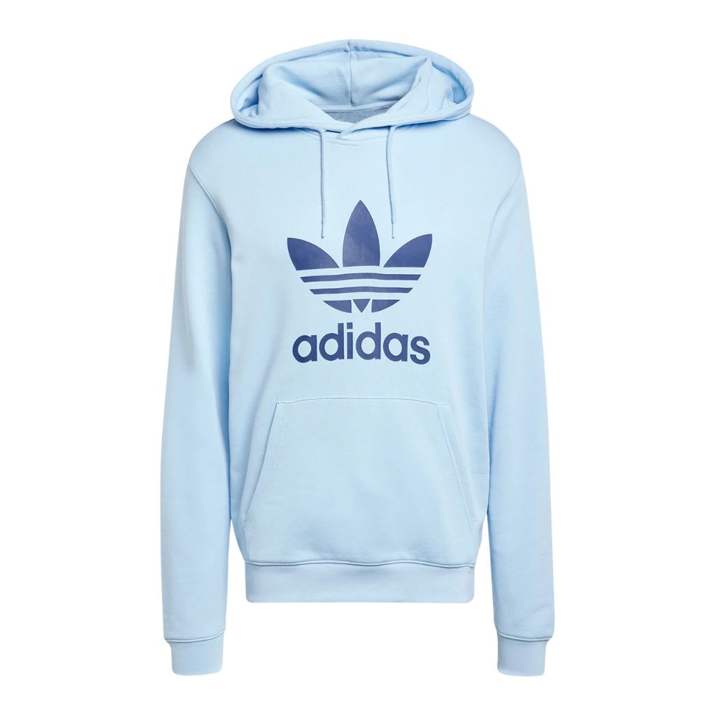 Felpa da uomo Adidas Originals Classics azzurra con cappuccio