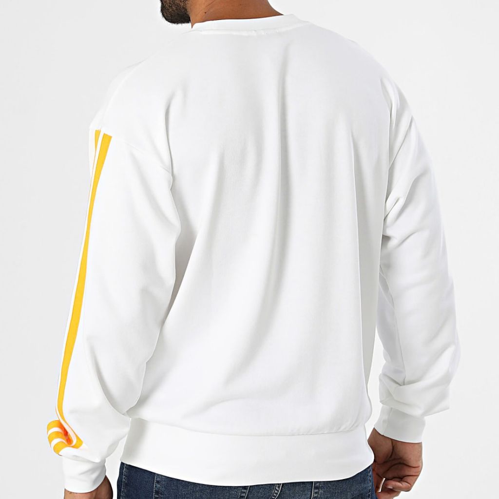 Felpa girocollo da uomo Adidas Originals Real Madrid bianca oversize