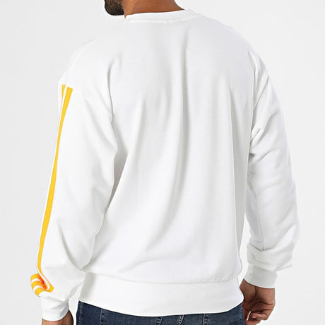 Felpa girocollo da uomo Adidas Originals Real Madrid bianca oversize